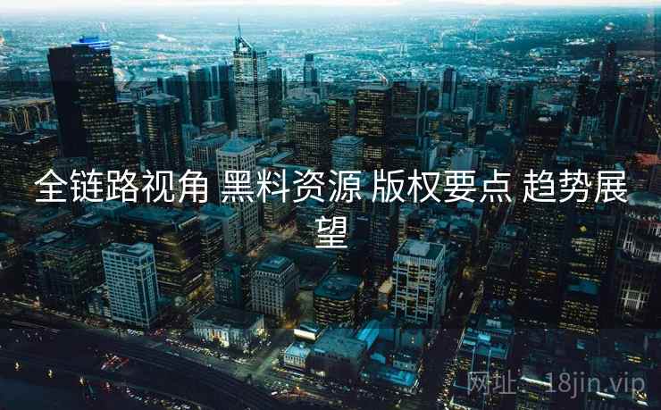 全链路视角 黑料资源 版权要点 趋势展望  第1张