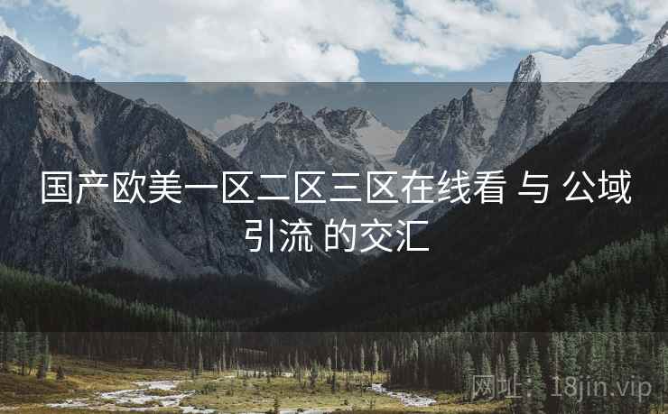 国产欧美一区二区三区在线看 与 公域引流 的交汇  第2张