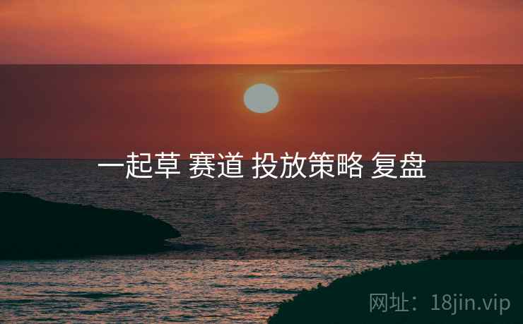 一起草 赛道 投放策略 复盘  第2张