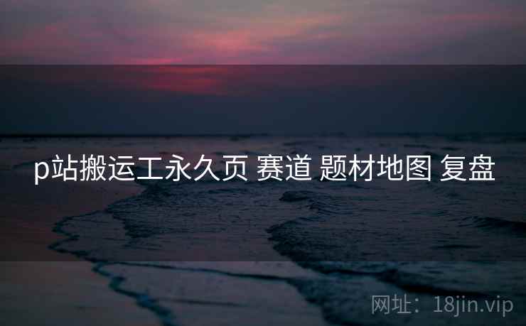 p站搬运工永久页 赛道 题材地图 复盘  第1张